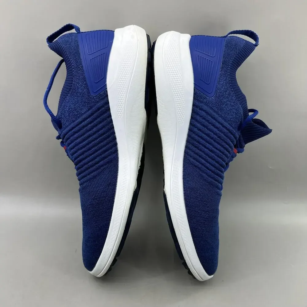 FootJoy Flex XP Spikeless Golf Shoes Men Size 10.5 M Blue Knit Comfort Sneakers